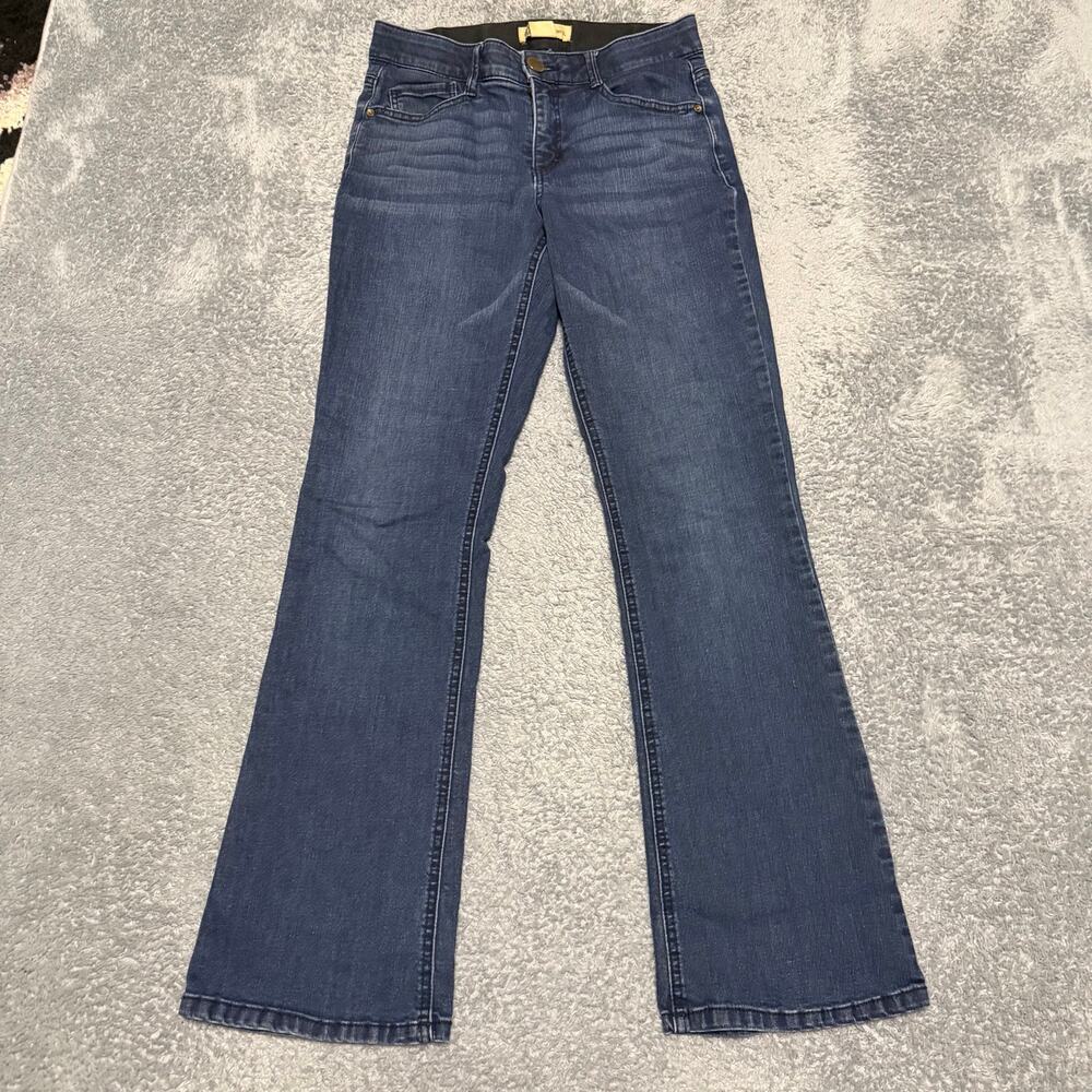 Democracy Jeans Womens 8 (30x31) Bootcut Blue Denim Stretch Mid Rise